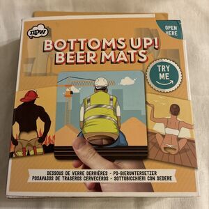 Bottoms Up! 10 Funny Beer Coasters Use your hand to Make Butt Cracks Men Women